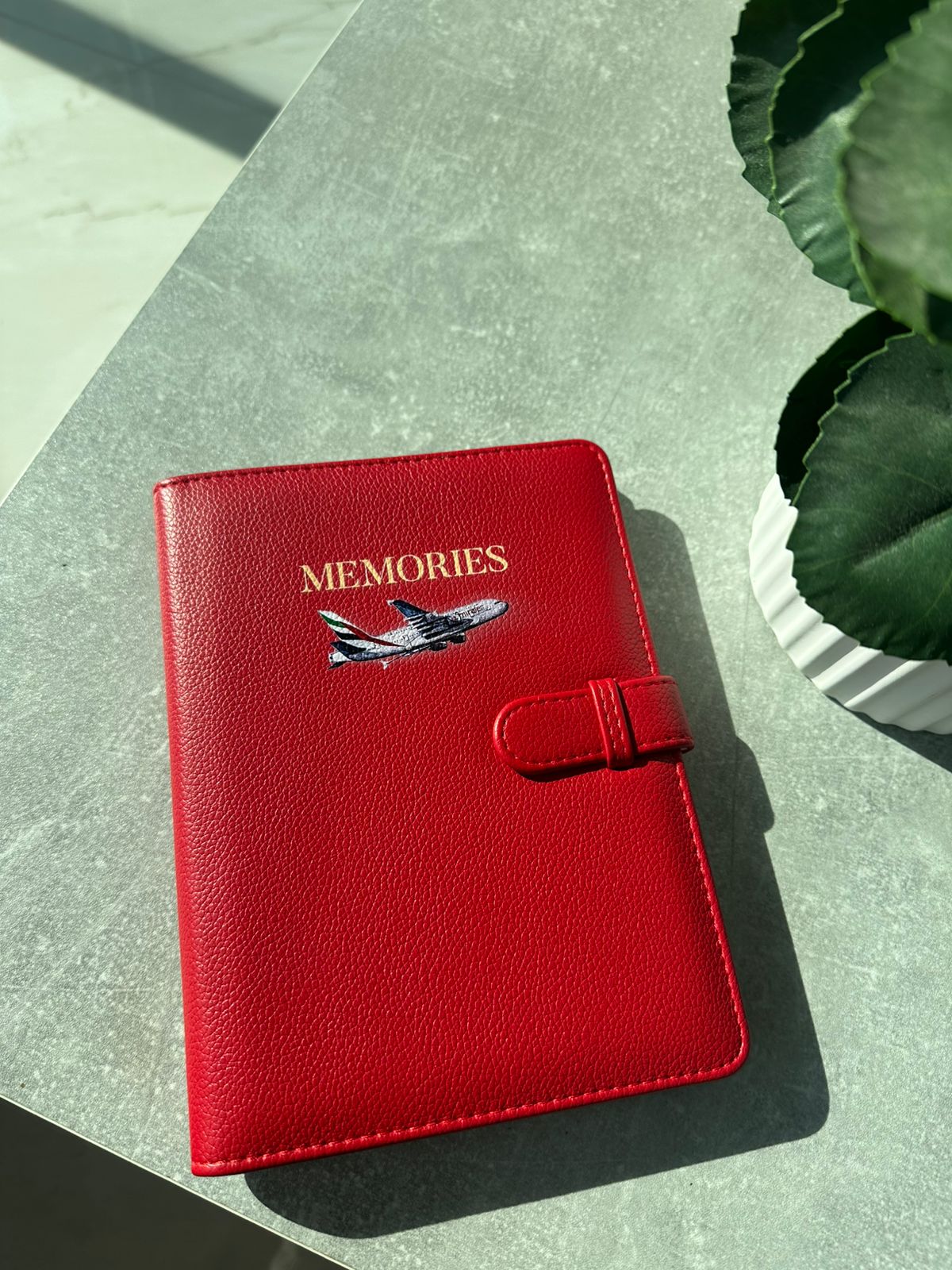 Aircraft Edition Instax Photo Album – Red PU Leather (56 Photos)