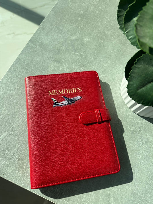 Aircraft Edition Instax Photo Album – Red PU Leather (56 Photos)
