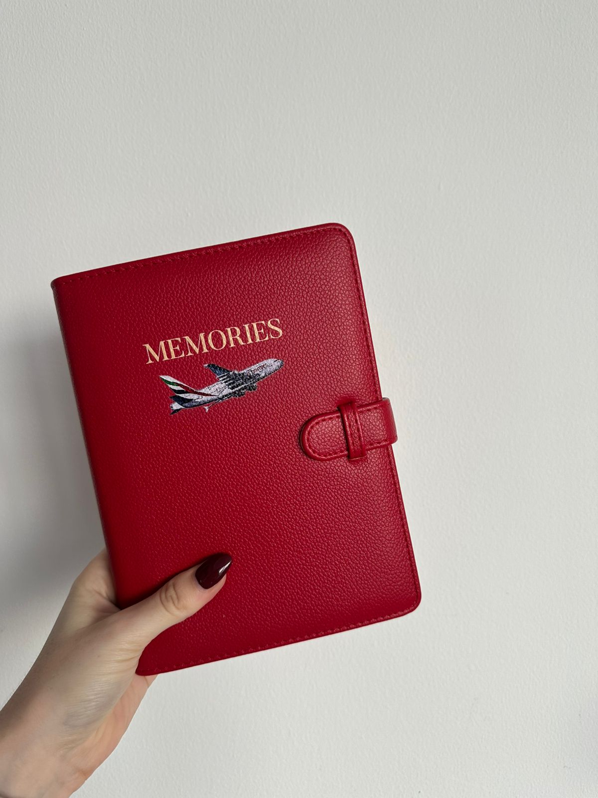 Aircraft Edition Instax Photo Album – Red PU Leather (56 Photos)