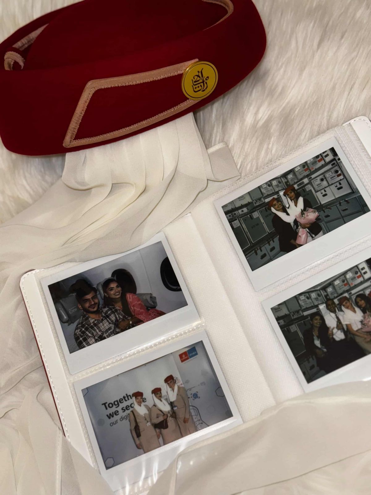 Aircraft Edition Instax Photo Album – Red PU Leather (56 Photos)